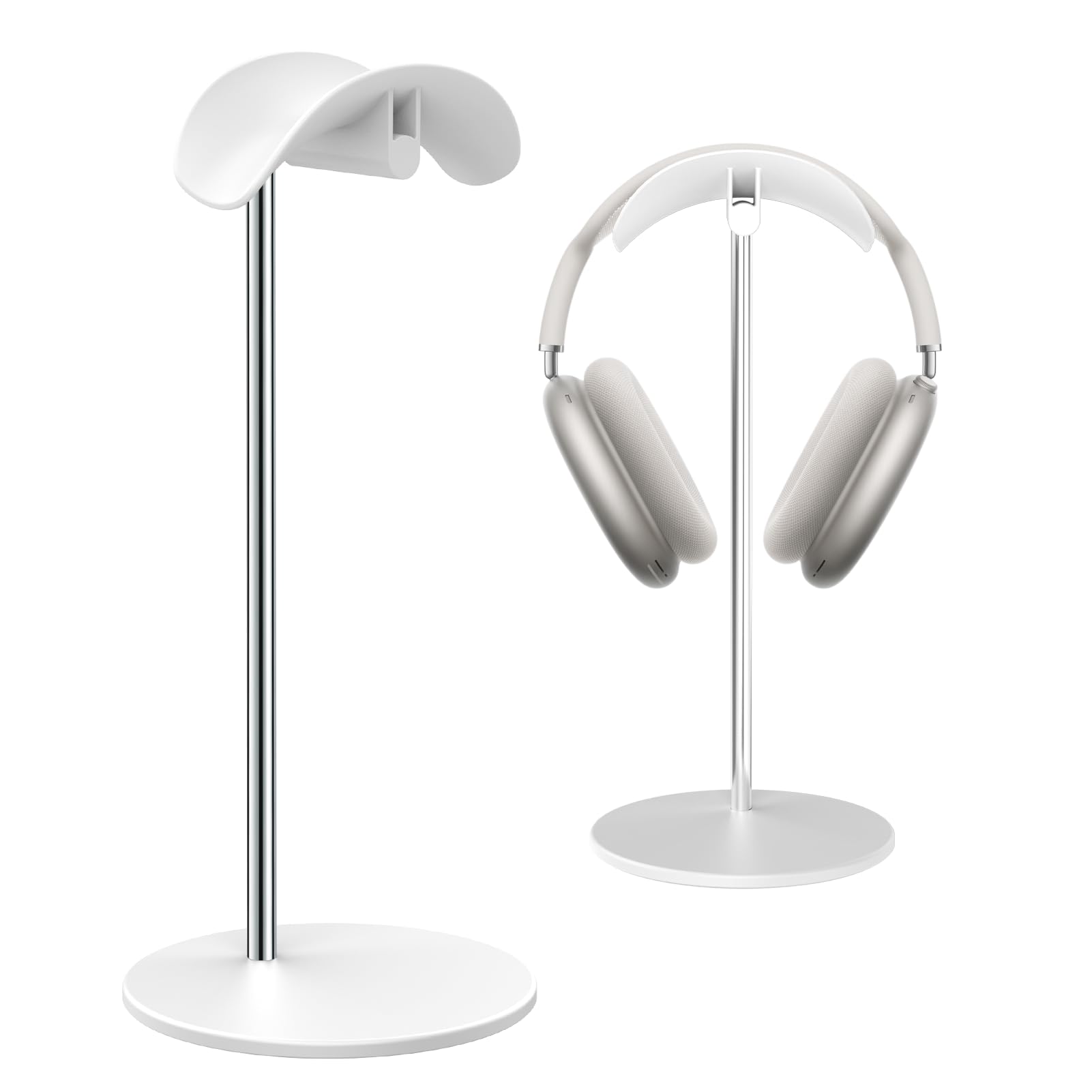 Headset Holder, Desktop Headset Holder with Aluminum Base, Compatible with AirPods Max, Beats, Bose, B&O, Sony, Sennheiser, Gaming (White) - Image 1