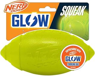 Nerf Dog TPR Glow Jouet couineur Classique pour Chien Vert 17,8 cm - Image 1