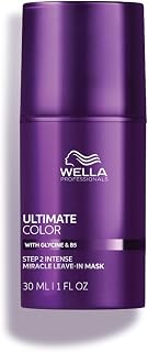 Wella Professionals Ultimate Color Masque Étape 2 intense – Masque cheveux hydratant professionnel sans rinçage pour cheveux colorés, brillance et éclat de la couleur – Anti-casse – 30 ml - Image 1