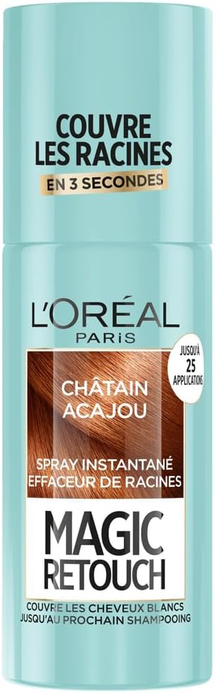 L'ORÉAL PARIS Magic Retouch Instant White Hair and Root Corrector Spray for Men and Women 75 ml Mahogany - Image 1