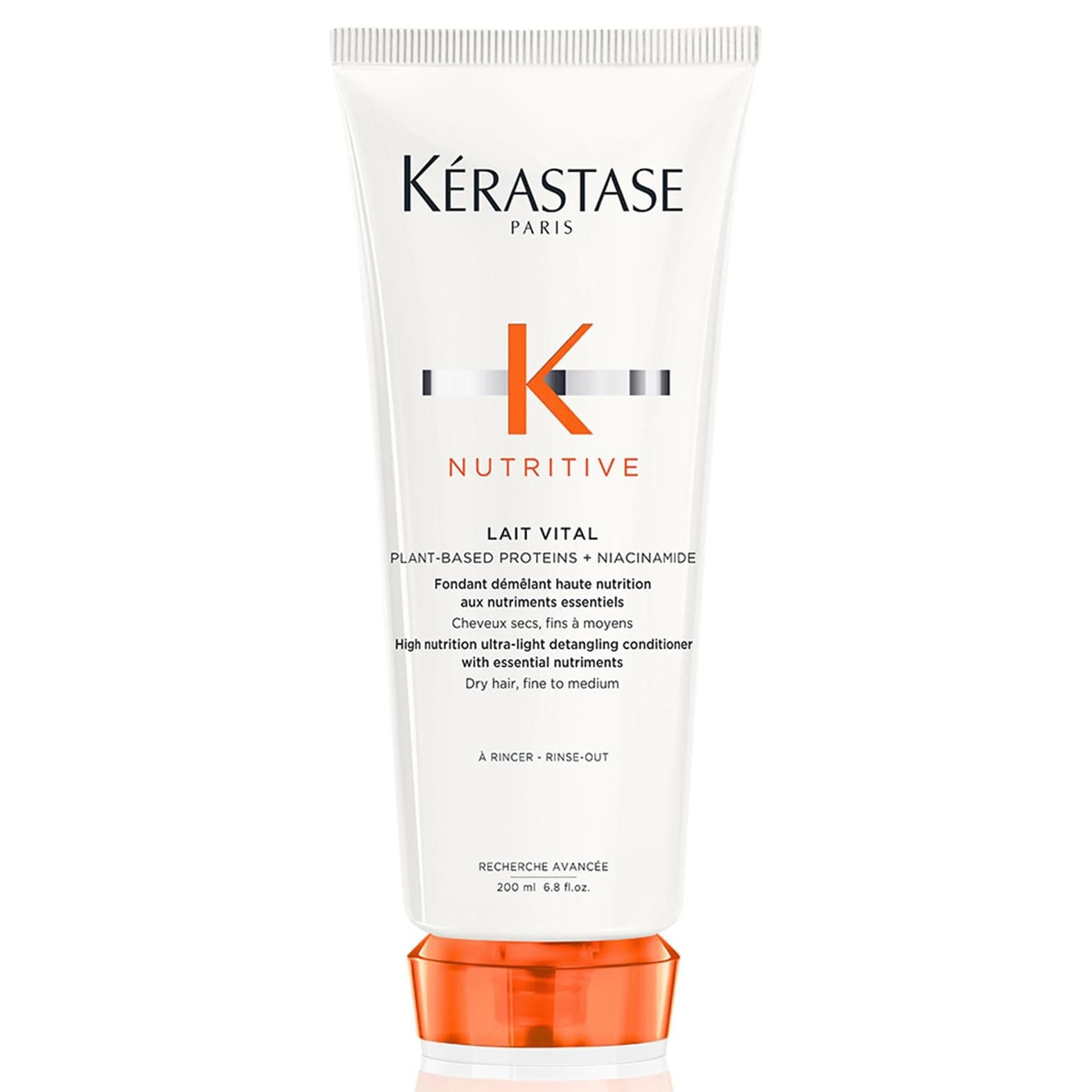 KÉRASTASE Nutritive - Vital Milk - Detangling Conditioner with Essential Nutrients - +85% Immediate Hydration for up to 72 hours* - Niacinamide & Vegetable Proteins - Dry & Fine Hair - 200 ml