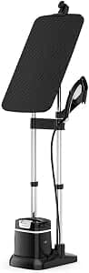 Rowenta QR1510 IXEO + Vertical Iron with High Pressure Boiler and Integrated 3-Position Axle, Powerful and Versatile Vertical Garment Steamer Disinfectant 5 Bar 2980 W 1 Litre