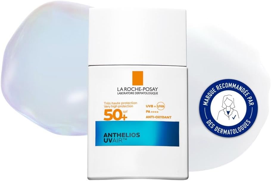 product image La Roche-Posay, Anthelios UVAir, Fluide Visage SPF50+, Très Haute Protection UVA et UVB, Enrichi en Niacinamide et Acide Hyaluronique, 40ml - Image 1