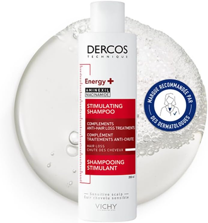 Vichy, Dercos Technique, Energy+ Anti-Loss Stimulating Shampoo, Enriched with Aminexil, Brittle Hair, 200 ml - Image 1