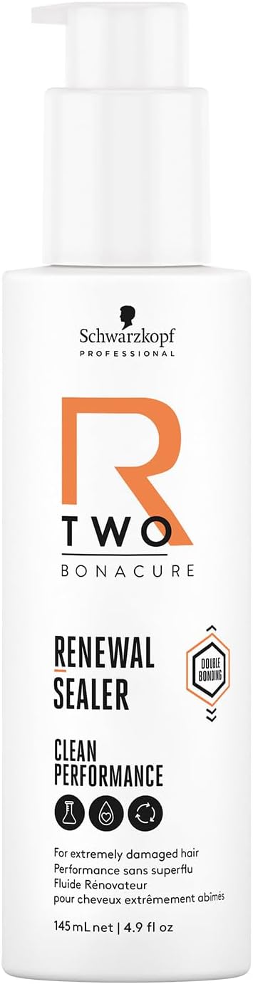 Schwarzkopf Professional Bonacure R-TWO Renewal Sealer Leave-In Hair Mask Vegan Formula Extremely Damaged Hair Double Bonding Technology Reduce Detangling Breakage 145ml - Image 1