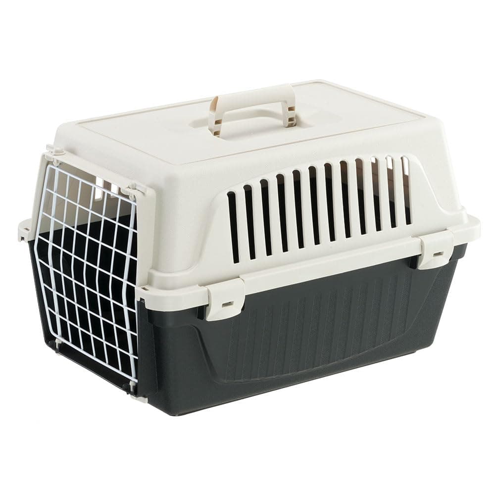 Ferplast Transport Basket for Cats and Dogs up to 5 kg, Laminated Iron Door, 32.5 x 48 x H 29 cm, Black