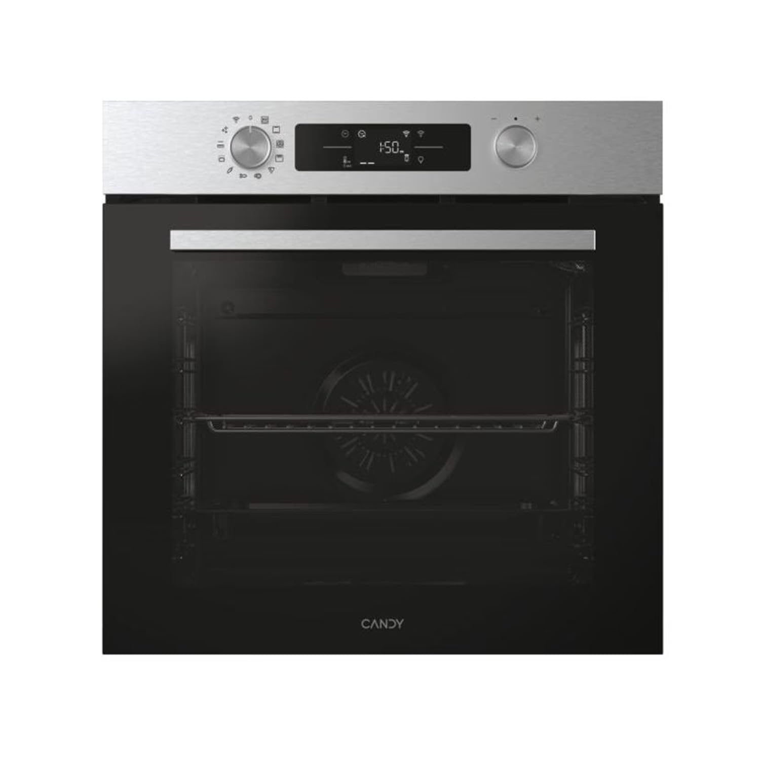 CANDY - Built-in Pulsed Heat Oven - Pyrolysis/Hydrolysis, 6 Cooking Levels - A++ - XXL Cavity (78L), Telescopic Rails - Stainless Steel Black - Retractable Push/Pull Handles - 59.5 x 59.5 x 57 cm - Image 1