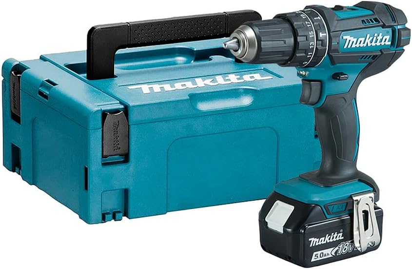 Makita DHP482T1J Impact Driver Drill 18 V Li-Ion Diameter 13 mm + 1 x 5Ah + MAKPAC - Image 1