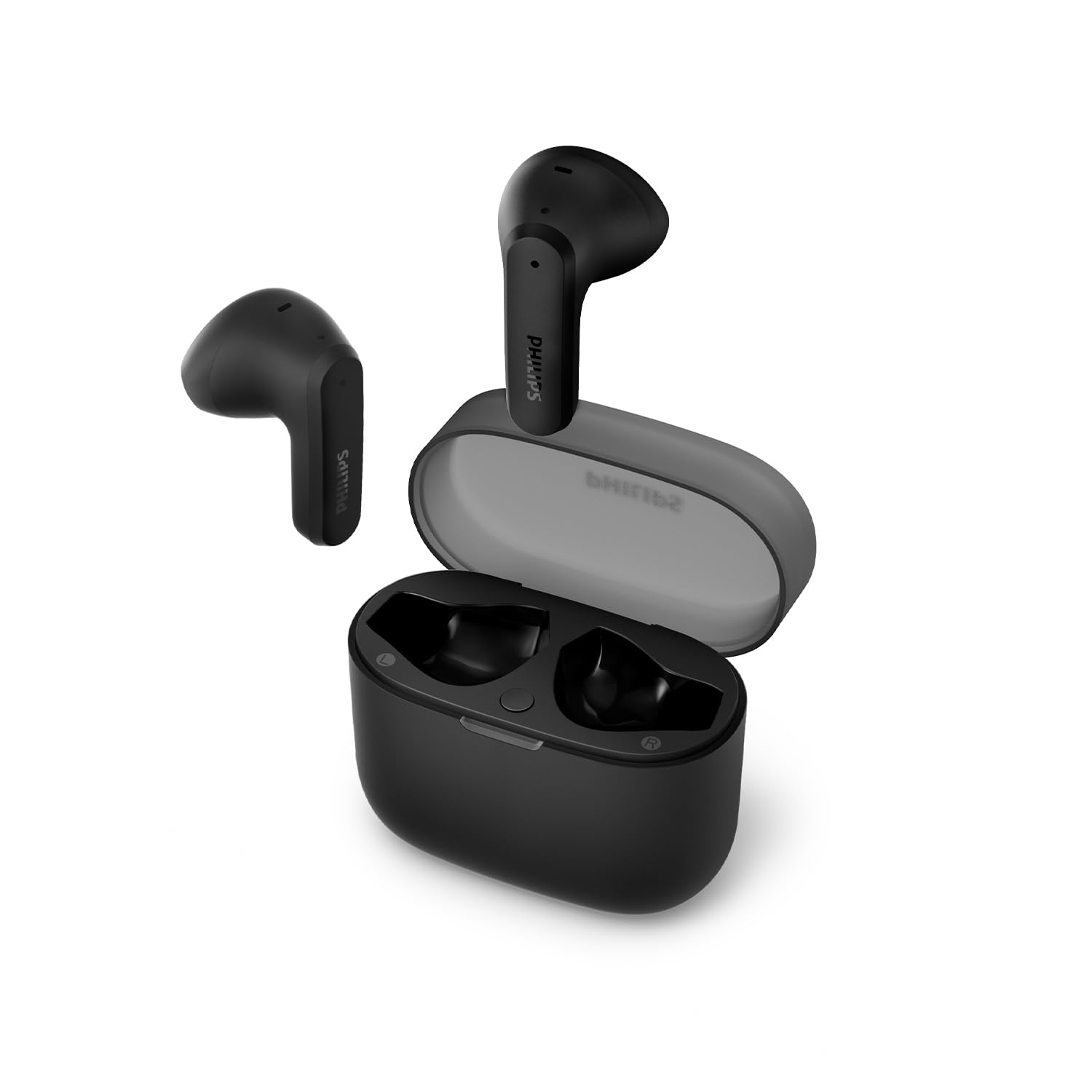 Philips TAT2139BK/00 True Wireless in Ear Bluetooth Headphones - Small Buds. Great Value Natural Sound. Dynamic Bass, Pocket-Sized Charging Case, Clear Calls - Black - Image 1