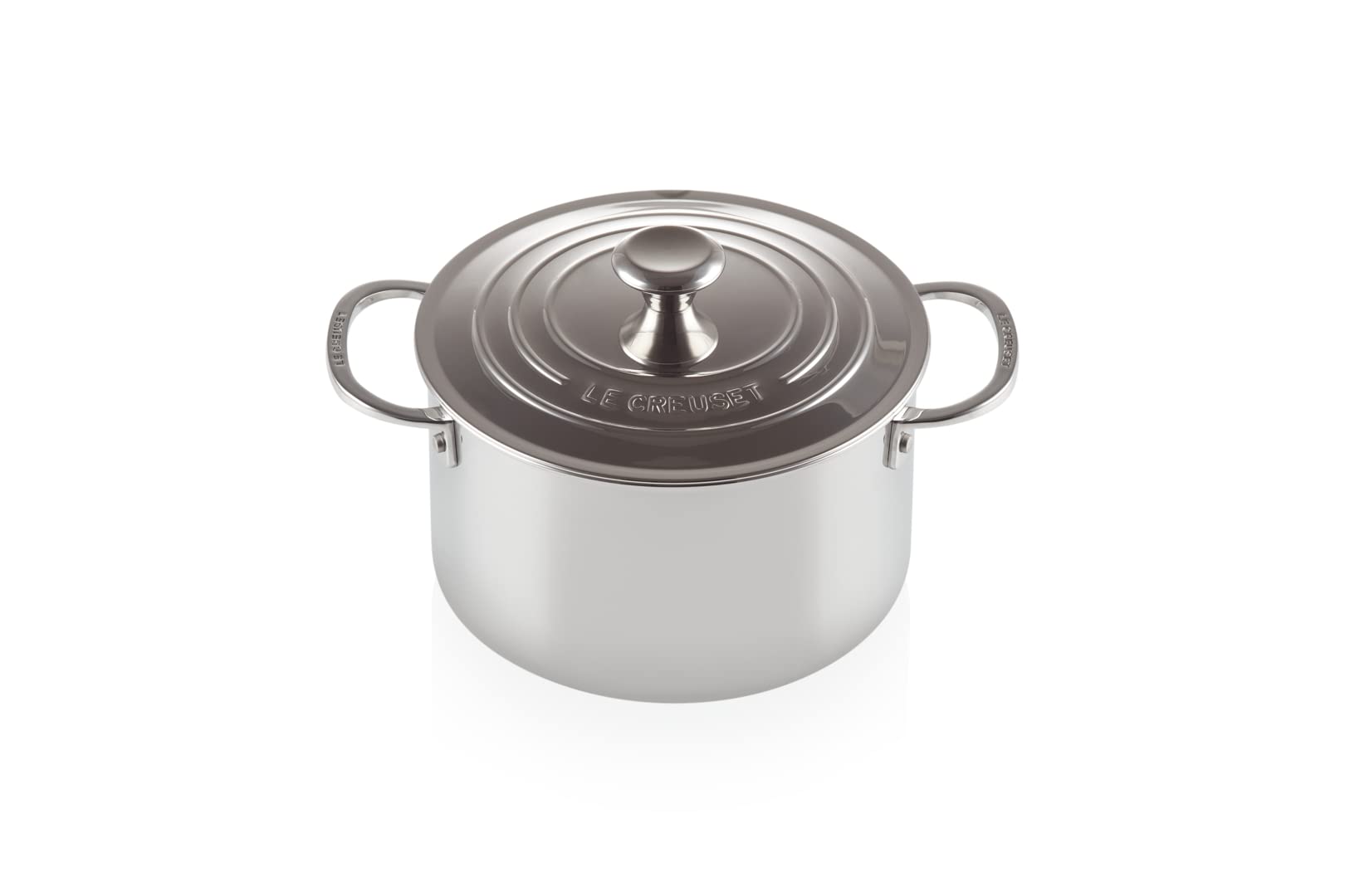 Le Creuset Signature Stainless Steel Casserole Dish with Lid, 20 cm, 966006200000000 - Image 1
