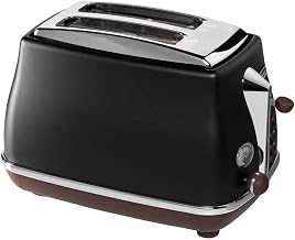 De'Longhi CTOV2103.BK Grille-pain de 2 tranches Noir 900 W, H x L x P : 20,5 x 18,5 x 32 cm - Image 1