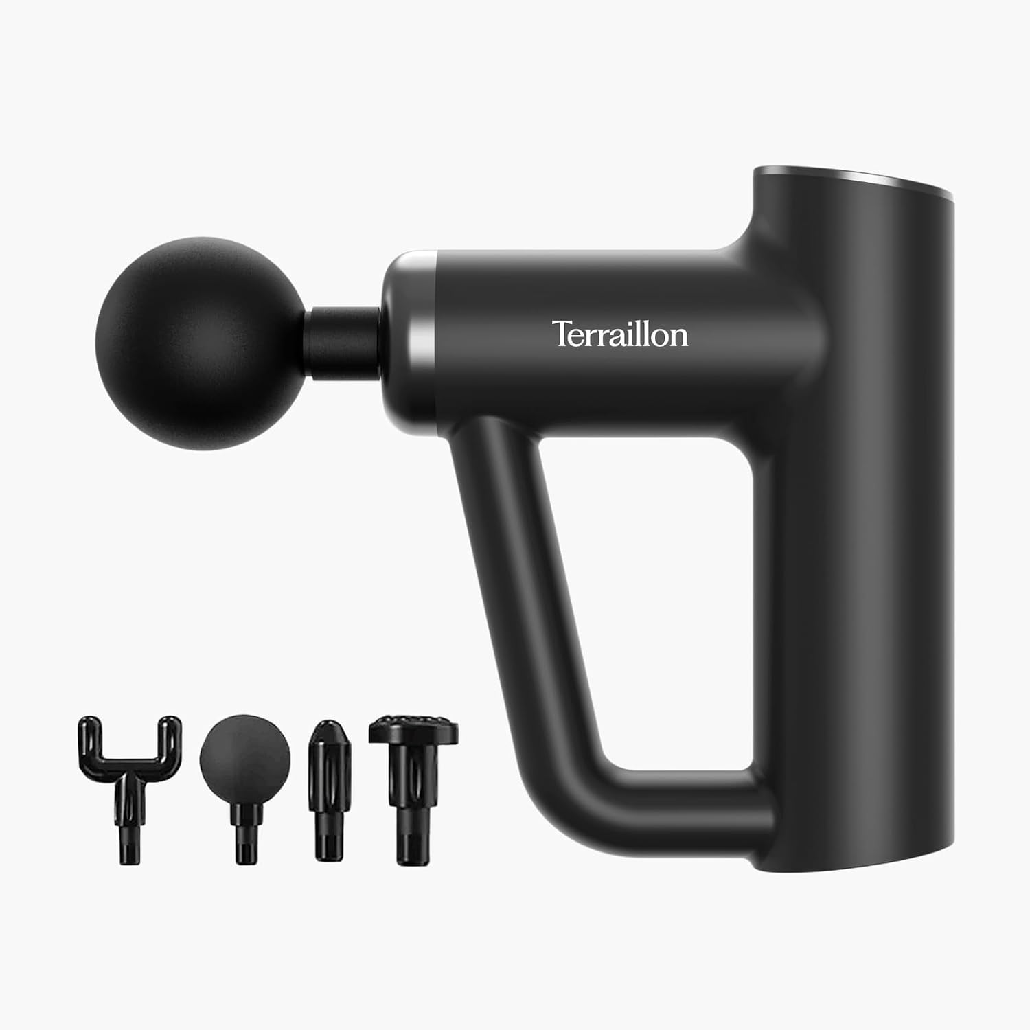 TERRAILLON - FITNESS MASSAGER - Multi-zone muscle massage gun, 6 massage speeds 1800-3200 RPM, Relieves and relaxes muscles, muscle recovery, 4 tips, USB-C. - Image 1