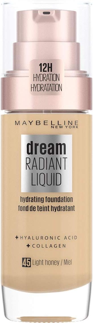 Maybelline New York Dream Radiant Liquid Moisturizing Foundation 12h 45 - Golden Honey - Image 1