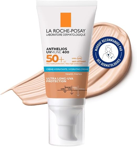 La Roche-Posay, Anthelios UVmune 400, Tinted Moisturizing Sunscreen, SPF50+, Very High UVA and UVB Protection, Suitable for Sensitive Skin, Water Resistant, With Perfume, 50 ml - Image 1