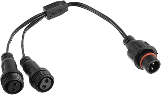 christmas lights splitter connector splitter cable 1 to 2 Y-shaped connectors two pin for christmas string lights, icicles, netting, curtain, globe g40, garland - Image 1