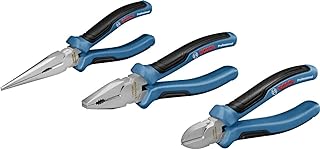 Bosch Professional set de 3 pinces (pince universelle, pince à long bec et pince coupante diagonale, avec calage L-BOXX) - Image 1