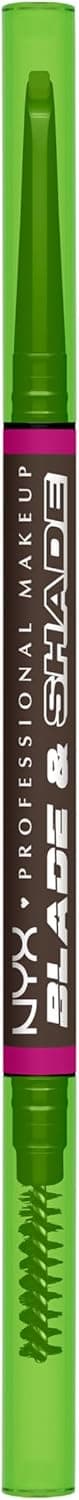 NYX Professional Makeup - Crayon à Sourcils - Mine Fine et Mine Plate - Formule Sans Bavure et Sans Transfert - Tenue Longue Durée 16H - Formule Vegan - Blade & Shade - Teinte : Ash Brown