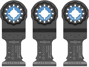 BOSCH Starlock OSL114C-3 Oscillating Metal Carbide Plunge Cutting Blades for Cutting Iron Bars, Metal, Wood with Nails, Drywall and Tile 1.5" (3 Pack) - Image 1