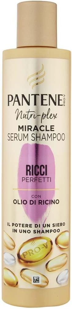 Pantene Pro-V Miracle Serum Shampoo for Perfect Curls with Castor Oil, the Power of a Serum in Shampoo, Nourishes Frizzy and Unruly Curls 250ml - Image 1