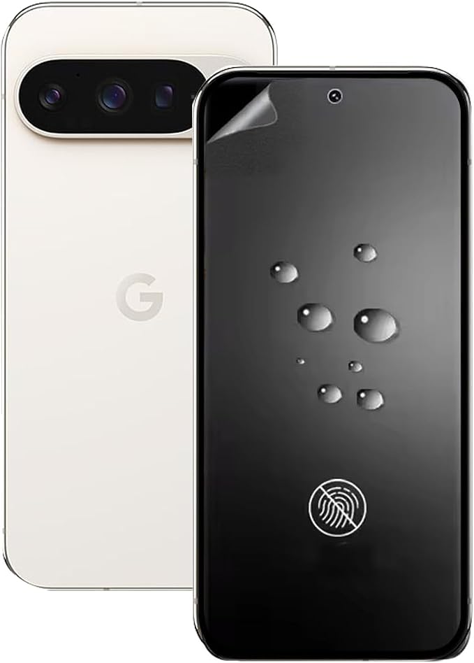 Matte Hydrogel Film for Google Pixel 9/9 Pro/10/10 Pro 6.3 inches, 3 pcs TPU Matte Anti-Glare Screen Protector Film, Anti-Fingerprint - Image 1