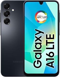 Samsung Galaxy A16 Téléphone portable, 128 Go + 4 Go de RAM, appareil photo jusqu'à 50 MP, écran de 6,7", NFC, IP54, batterie 5000 mAh – Noir - Image 1