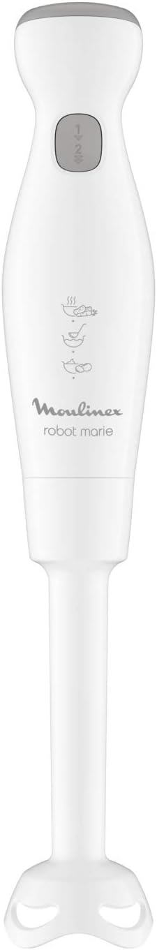 Moulinex Hand Blender Robot Marie Mixer 450 W 2 Speeds Turbo Function Hand Blender 2 Blades Stainless Steel Long Life Potato Masher Double Whisk Grout Filter Soup Blender Repairable 10 Years DDG25110 - Image 1