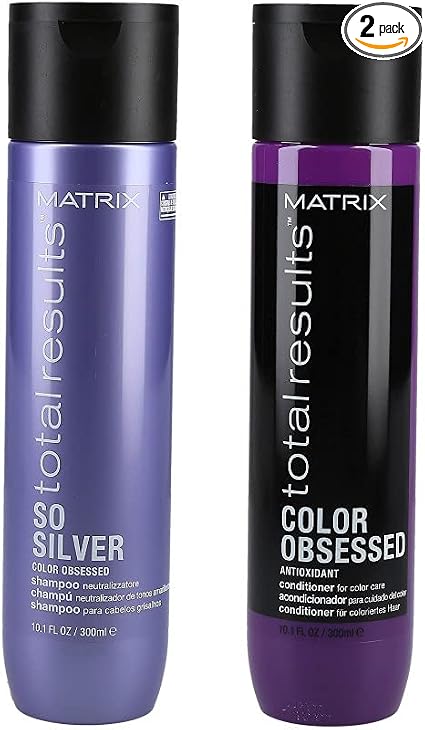 MATRIX So Silver Shampoo 300ml & Color Obsessed Conditioner 300ml - Image 1