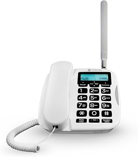 Motorola Voice - Téléphone de Bureau FW500 avec SIM et Ligne Fixe - Sauvegarde d'urgence 4G LTE, jusqu'à 8 Heures d'autonomie, téléphone d'urgence en Cas de Panne de Courant, Grandes Touches - Image 1