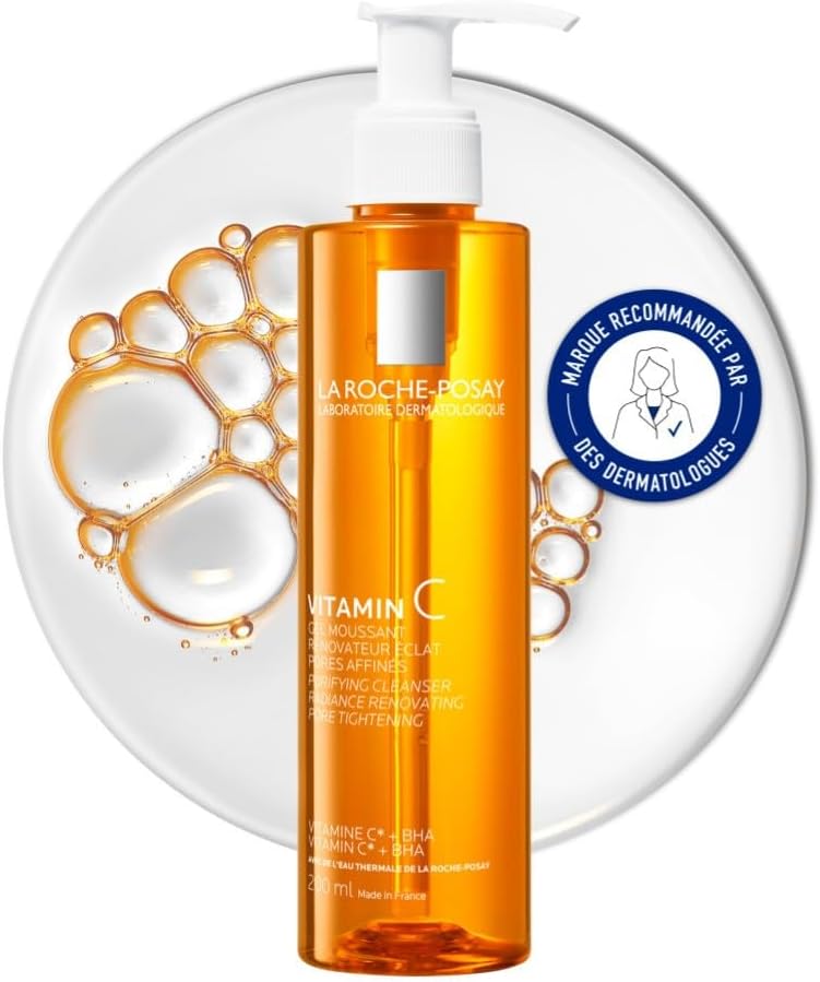 La Roche-Posay - Vitamine C - Gel Nettoyant Visage - pour tous Types de Peaux, Même Sensibles et Grasses - Vitamine C et BHA - Mousse Nettoyante Visage Rénovateur Eclat - Image 1