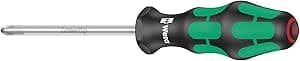 Wera 05008712001 350 Ph Screwdriver for Phillips Screws, PH 1 x 200 mm, Black/Green