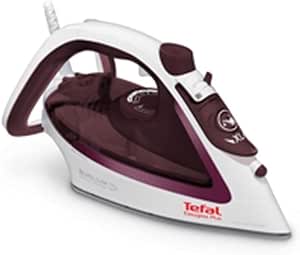 Tefal Easygliss Plus Steam Iron, 190 g/min, Vertical Steam, XL Water Fill Opening, Stable Board, Durilium AirGlide soleplate, White/Burgundy - Image 1