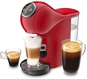 KRUPS Coffee Machine, Espresso Maker, Compact, XL Function, Multi-Drinks, Genio S Plus Red YY4444FD - Image 1