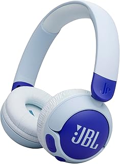 Junior 320 BT Kids Wireless Over Ear Headphones with Built-in Microphone, Bluetooth, Safe Sound, Comfortable Pads, Sticker Set, Foldable Design, Blue - Image 1