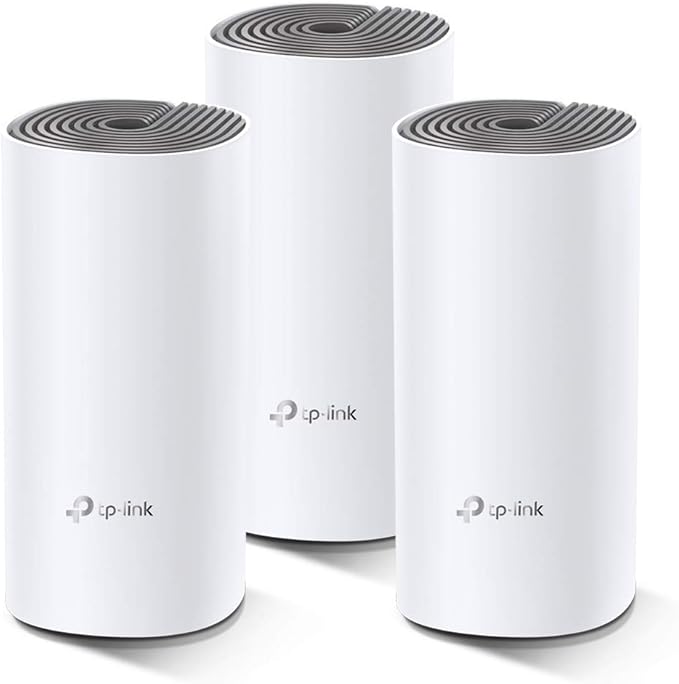 TP-Link Deco E4 (3-pack) Fast Mesh WiFi Systems - Parental Control - Ethernet Ports - WiFi Coverage up to 370 m² - Compatible with Amazon Alexa and IFTTT, White - Image 1