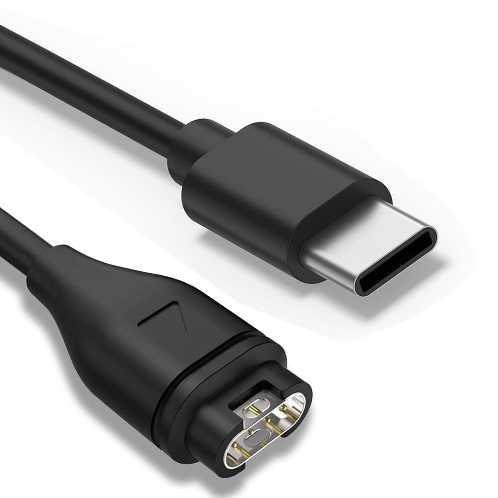 Type C Charger Watch Cable Compatible with Garmin Fenix 7 7x 7 pro, 6 6S 6X Pro, Fenix 5 5S 5X Plus, Forerunner 165 265 965 955 745 45 55 255, Vivoactive 3 4 4S, Venu 2 3 3s, Instinct 2, epix 2 Pro - Image 1