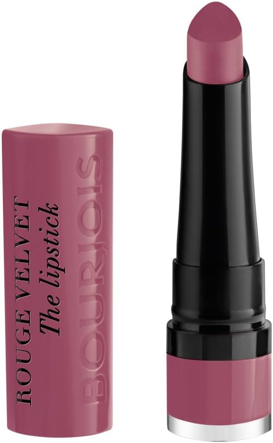 BOURJOIS - Rouge À Lèvres Rouge Velvet The Lipstick 19 Place des Roses - Ultra Pigmenté - Fini Mat Intense - Longue Tenue 24H - Applicateur Précis - Sensation Lèvres Nues - Image 1