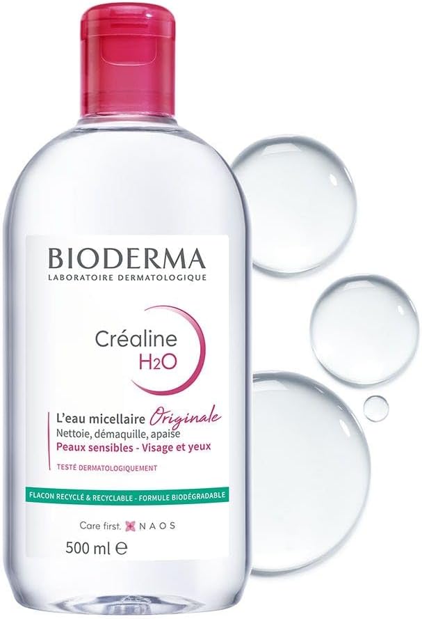 Micellar Water 500 ml Crealine H2O Sensitive Skin, Normal to Combination Bioderma - Image 1