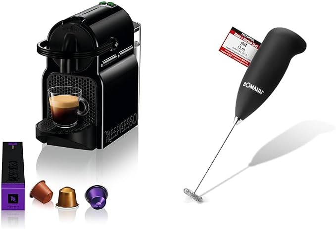 Nespresso De'Longhi EN 80.B Inissia, Bomann® High Pressure Pump and Electric Milk Frother - Image 1