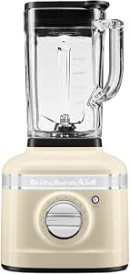 KitchenAid Blender K400 1.4 Litre Glass Blender Electric Smoothie Maker Smoothie Maker 1200W Power 3 Preset Programs 5 Speed Cream - Image 1