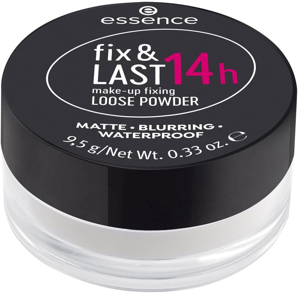Essence Cosmetics fix et LAST 14h make-up fixing LOOSE POWDER poudre libre, longue durée, fixant, contrôle du sébum - contrôle de la brillance, mat (9.5g) - Image 1