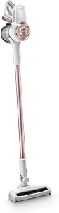 De'Longhi XLM417.WRG, Cordless and Bagless Electric Broom, White/Pink - Image 1