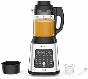 Moulinex Heated blender, 1400 W, 10 automatic programs, Removable blades, Deep cleaning function, Steam basket, Perfectmix Cook LM83SD10, Metal - Image 1