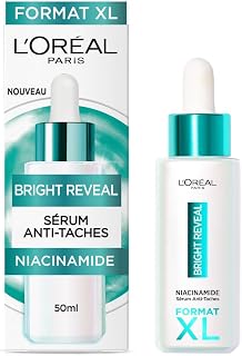 L'Oréal Paris - Sérum Anti-Taches - Enrichi en Niacinamide - Soin Exfoliant & Unifiant - Pour Tous Types de Peau - Bright Reveal - Format XL - 50 ml - Image 1