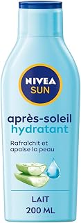 NIVEA SUN - Lait Après Soleil Hydratant 48H - Rafraîchit & Apaise La Peau - Aloe Vera Bio & Acide Hyaluronique - Formule Légère & Non Grasse - Tous Types De Peaux - 200 ml - Image 1