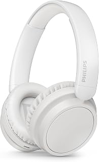 TAH5209WT/00 Casque sans fil supra-aural Bluetooth, isolation phonique passive, 65 heures d’autonomie, son naturel, appels clairs, basses dynamiques, recharge en 2 heures via USB-C - Blanc - Image 1