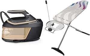 Philips Domestic Appliances PerfectCare 6000 Series Steam Generator - 2400W, Steam Flow 600g, Pressure 8 Bar, OptimalTEMP & Vileda Technology - Total Reflect Plus Ironing Board