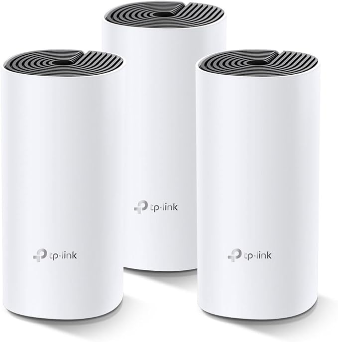 TP-Link Deco M4 (3-pack) Performance Mesh WiFi Systems, Parental Control, Gigabit Ethernet Ports, WiFi Coverage up to 370 m², Compatible with Amazon Alexa and IFTTT, White - Image 1