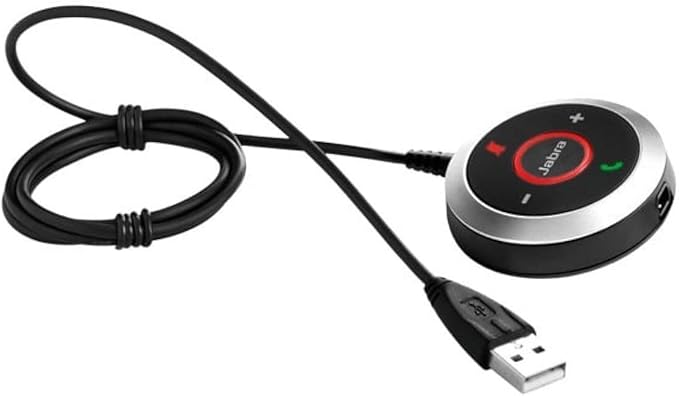 Jabra USB Cable for Jabra EVOLVE 40 MS with Mute Function and Volume Control on Cord, Microsoft Certified - Image 1