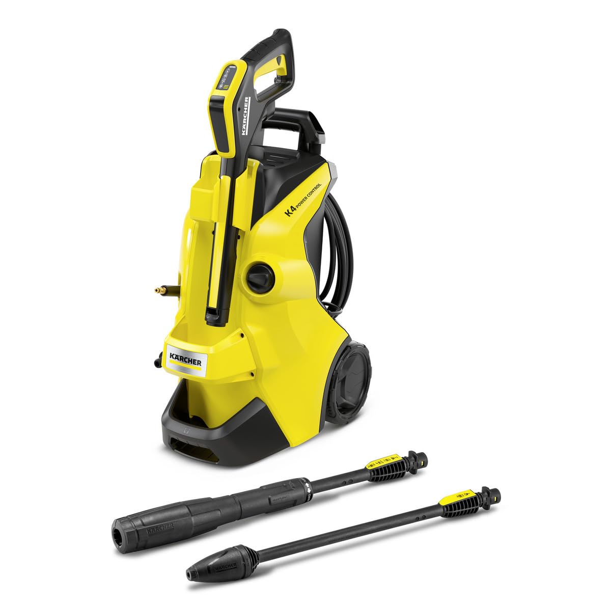 Kärcher K 4 Power Control High Pressure Washer, Pressure: Max. 130 Bar, Flow Rate: 420 l/h, Surface Area: 30 m²/h, Water Filter, Weight: 11.5 kg, Hose and High Pressure Gun, Rotabuse, Lance - Image 1