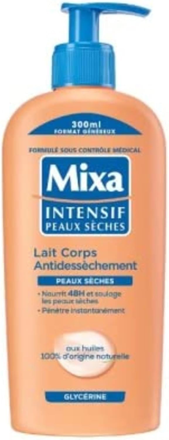 Mixa Intensif Peaux Sèches Lait Corps Anti Dessèchement, 300ml - Image 1